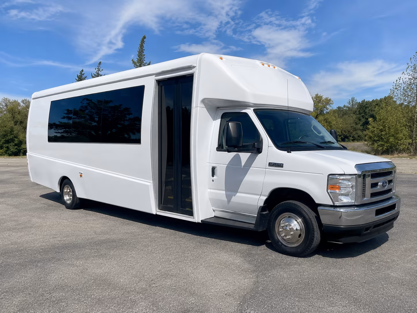 Passenger seating aboard a party bus rental serving Great Falls