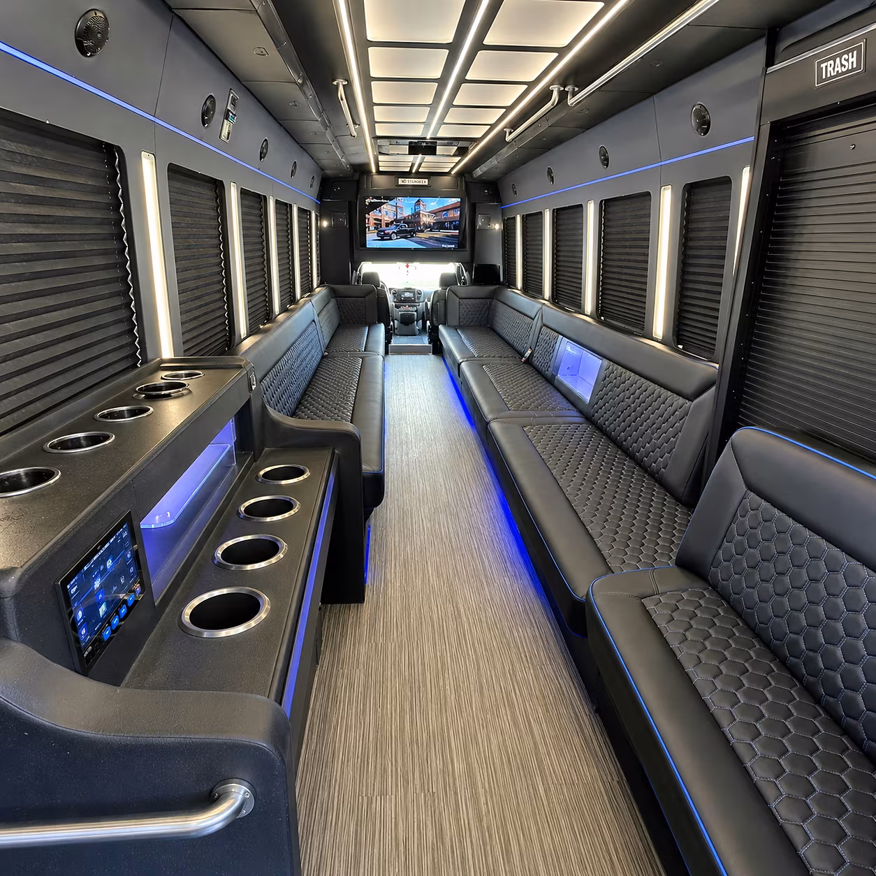 Great Falls Birthday, Sweet 16, & Quinceañera Transportation party bus interior