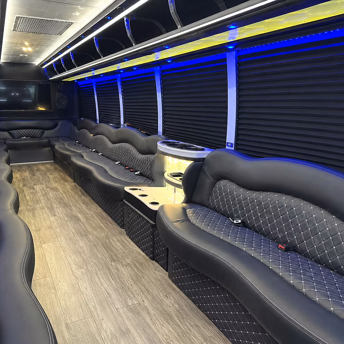 Great Falls Prom & Homecoming Transportation party bus interior