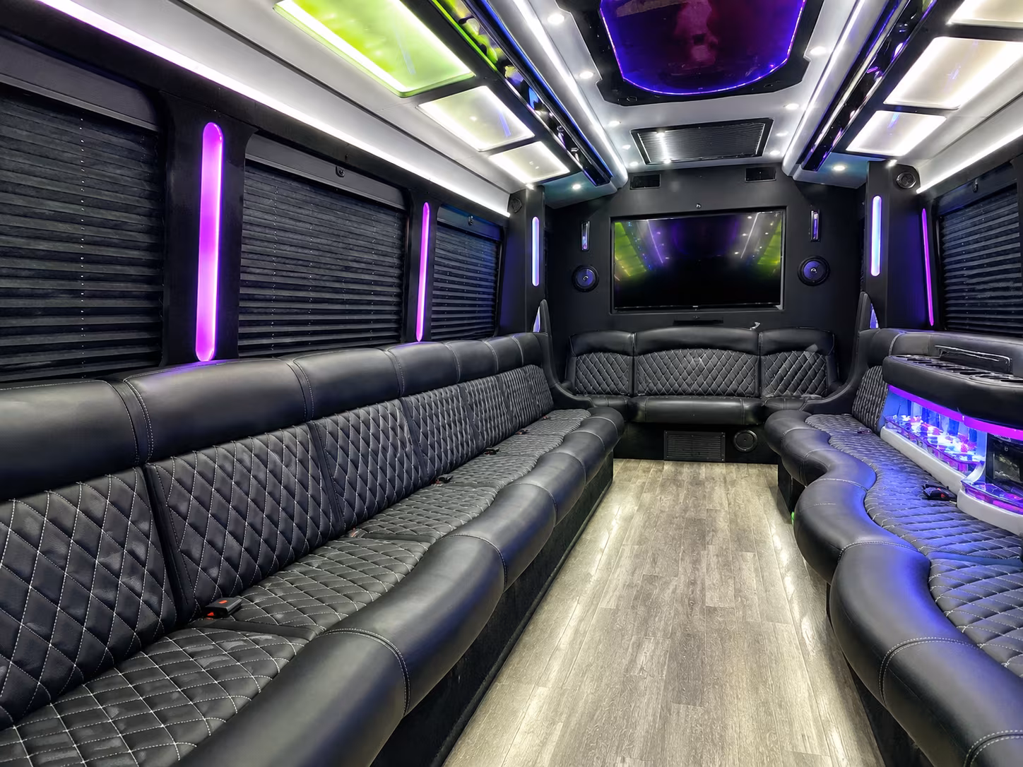 Great Falls Sporting Event Transportation party bus exterior